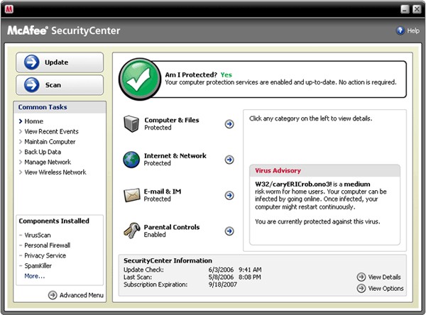 McAfee Total Protection with SiteAdvisor Plus McAfee Total Protection with SiteAdvisor Plus