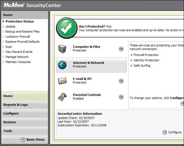 McAfee Total Protection with SiteAdvisor Plus McAfee Total Protection with SiteAdvisor Plus