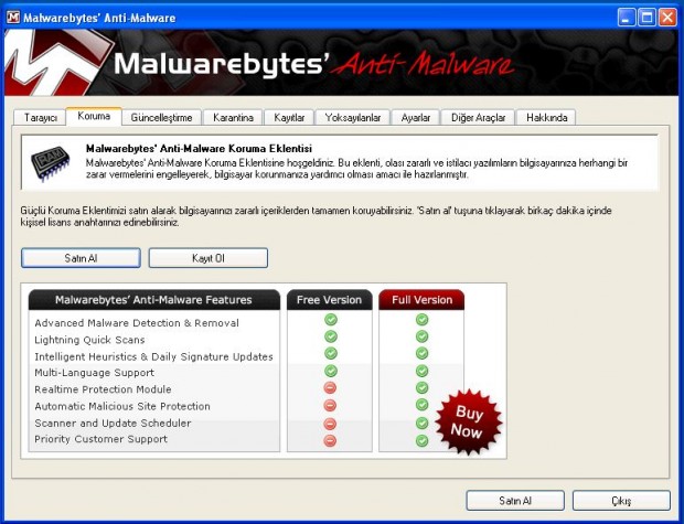 Malwarebytes Anti-Malware Ekran Görüntüsü Malwarebytes Anti-Malware Ekran Görüntüsü