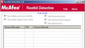 McAfee Rootkit Detective