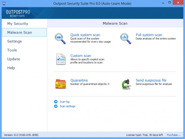 Outpost Security Suite Pro - Ekran Goruntusu 02
