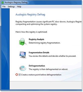 Auslogics Registry Defrag