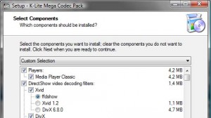 K-Lite Codec Pack Mega Ekran Görüntüsü