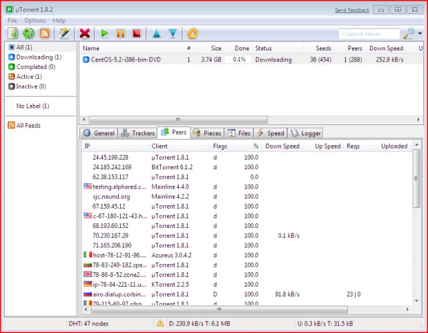 uTorrent Ekran Görüntüsü