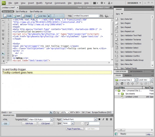 Adobe Dreamweaver Ekran Goruntusu 2
