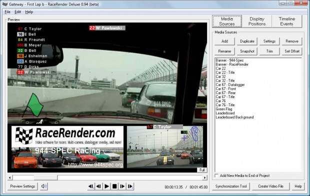 RaceRender Video Processor