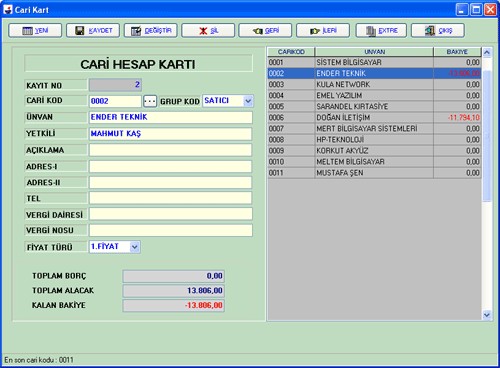 Yılsoft Ticari Muhasebe Programı Yılsoft Ticari Muhasebe Programı