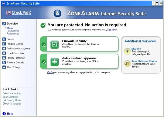 ZoneAlarm Internet Security Suite ZoneAlarm Internet Security Suite