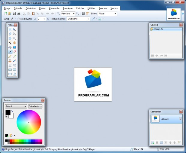 Paint.NET Türkçe Yama Ekran goruntusu