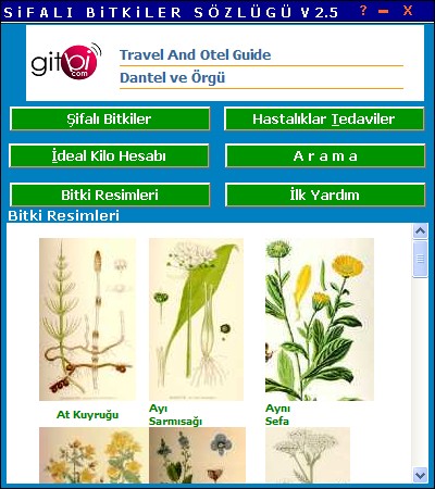 Şifalı Bitkiler Sözlüğü Şifalı Bitkiler Sözlüğü