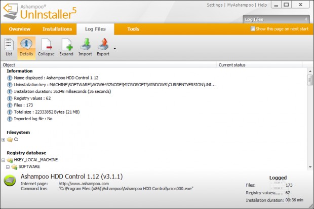 Ashampoo UnInstaller Ekran Goruntusu 2