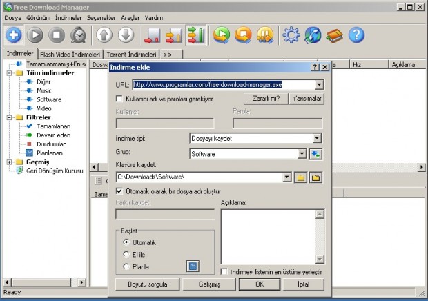 Free Download Manager Ekran Görüntüsü