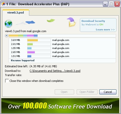 Download Accelerator Plus Ekran Görüntüsü