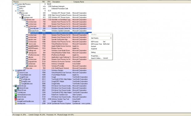 Process Explorer Ekran Görüntüsü