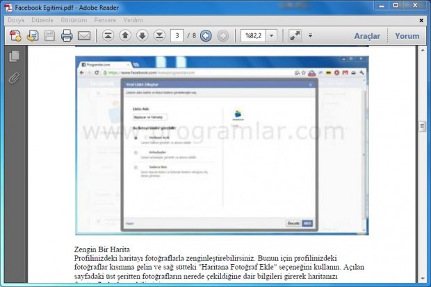 Adobe Reader Ekran Görüntüsü