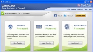ZoneAlarm Free Antivirus Firewall Ekran Goruntusu 01