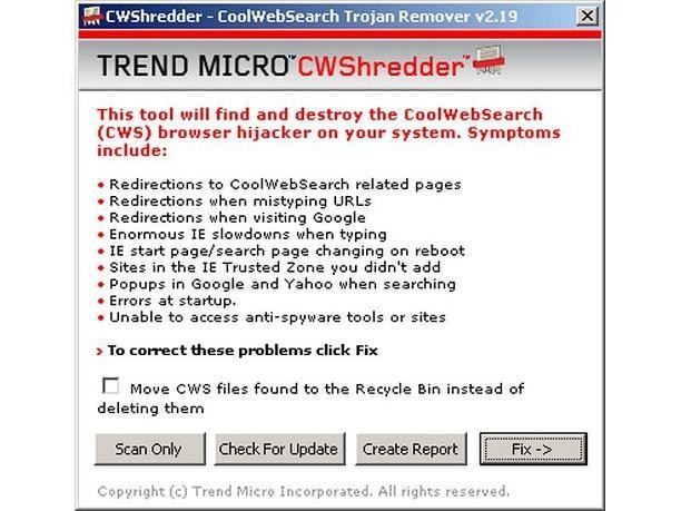 CWShredder CoolWebSearch Trojan Remover CWShredder CoolWebSearch Trojan Remover