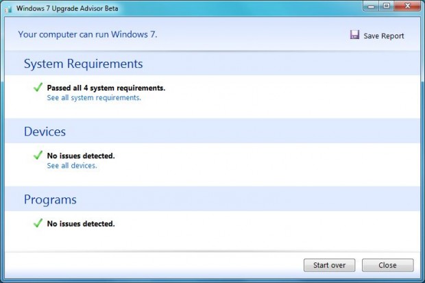 Windows 7 Upgrade Advisor Beta