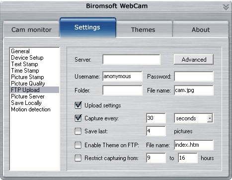 Biromsoft WebCam Software