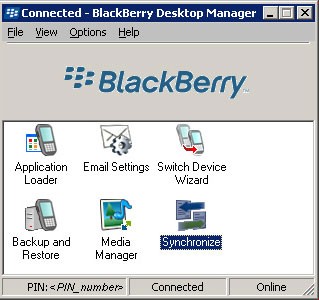 BlackBerry Desktop Manager BlackBerry Desktop Manager