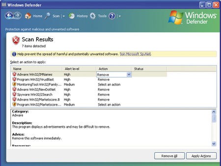 Microsoft Windows Defender Microsoft Windows Defender