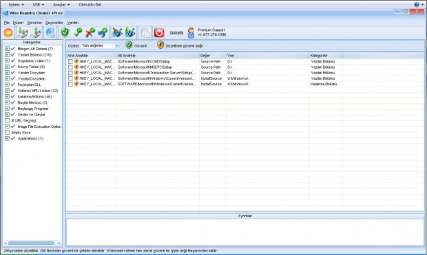 Wise Registry Cleaner Free Ekran Görüntüsü