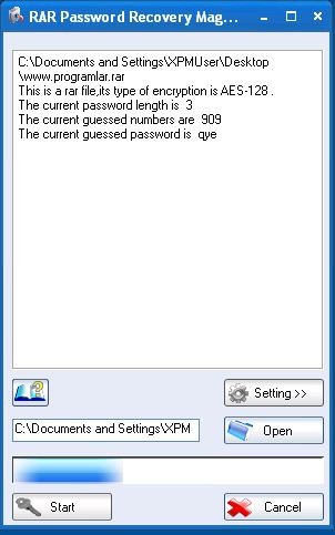RAR Password Recovery Magic