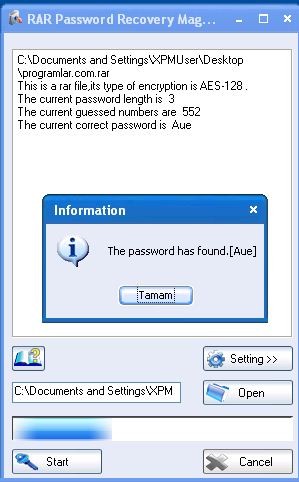 RAR Password Recovery Magic