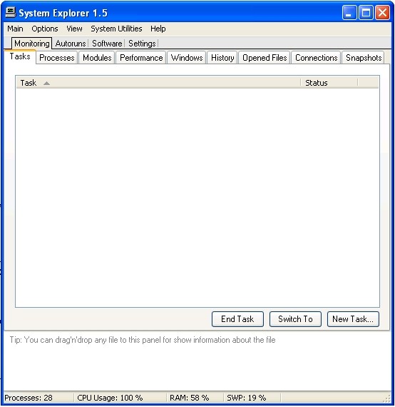 System Explorer Ekran Görüntüsü