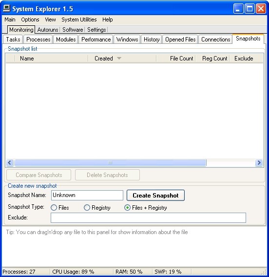 System Explorer Görev