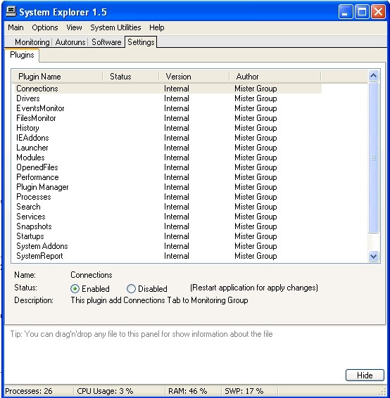 System Explorer Ekran Görüntüsü