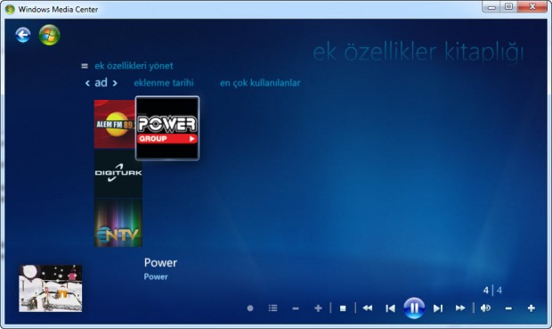 Windows Media Center Online TV Eklentisi