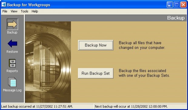 Backup for Workgroups