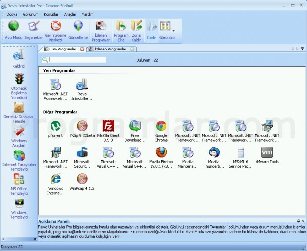 Revo Uninstaller Pro Ekran Goruntusu