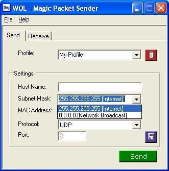 WOL Magic Packet Sender