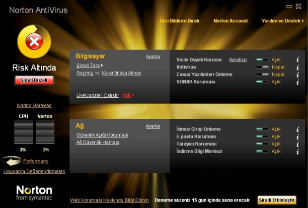 Norton Antivirus Türkçe