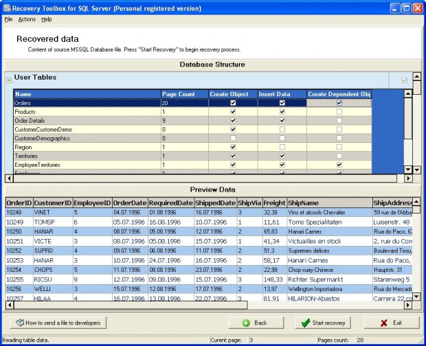 Recovery Toolbox for SQL Server