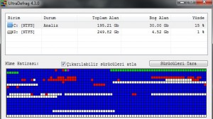 UltraDefrag Ekran Görüntüsü