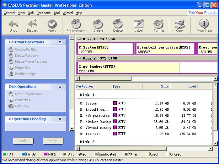 easeus partition master indir