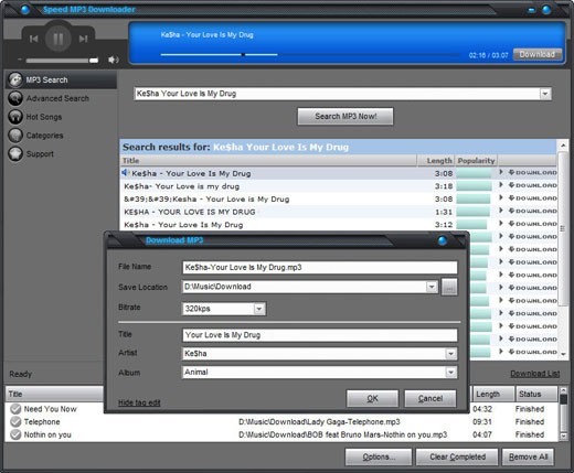 Speed MP3 Downloader Ekran Görüntüsü