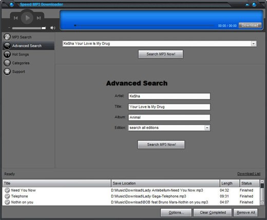 Speed MP3 Downloader Ekran Görüntüsü