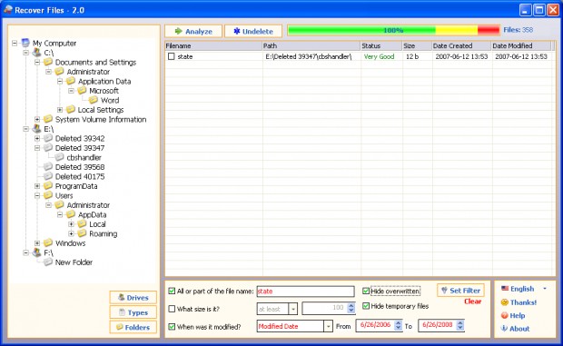 Recover Files