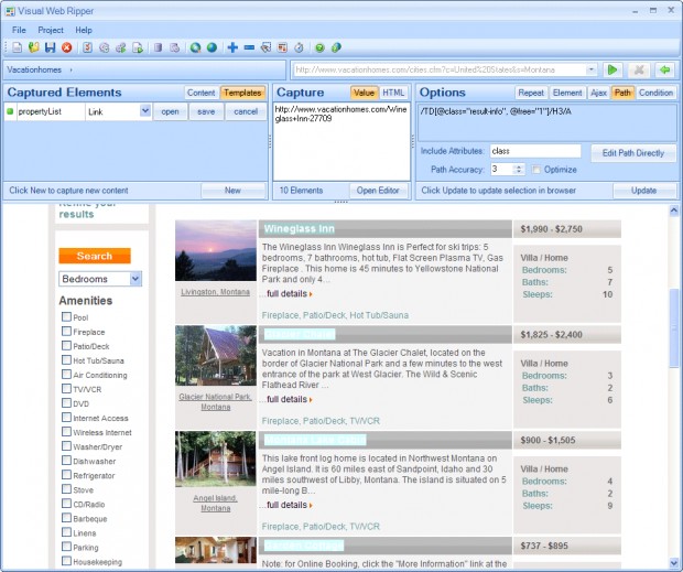 Visual Web Ripper Ekran Görüntüsü