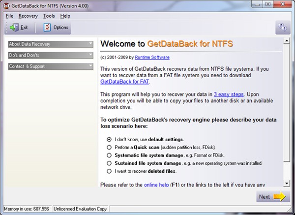 GetDataBack for NTFS