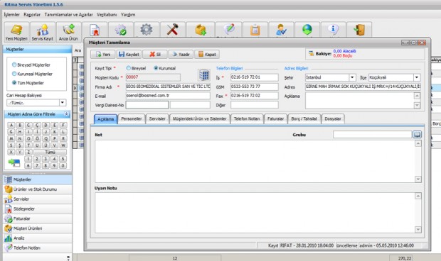 Ritma Teknik Servis Program%u0131 Ritma Teknik Servis Program%u0131