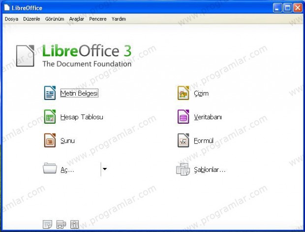 Libre Office Ekran Görüntüsü