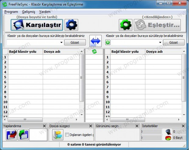 FreeFileSync Ekran Görüntüsü