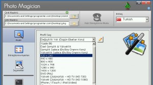 Photo Magician Ekran Goruntusu - Profil Secenekleri
