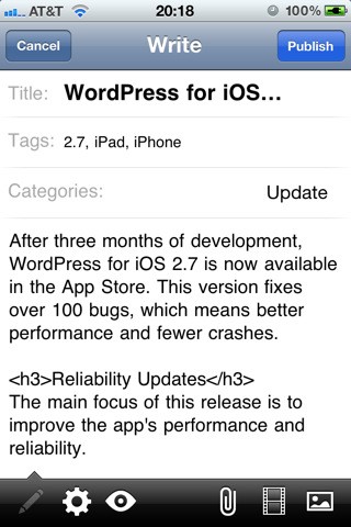 WordPress (iPhone - iPad - iPod)