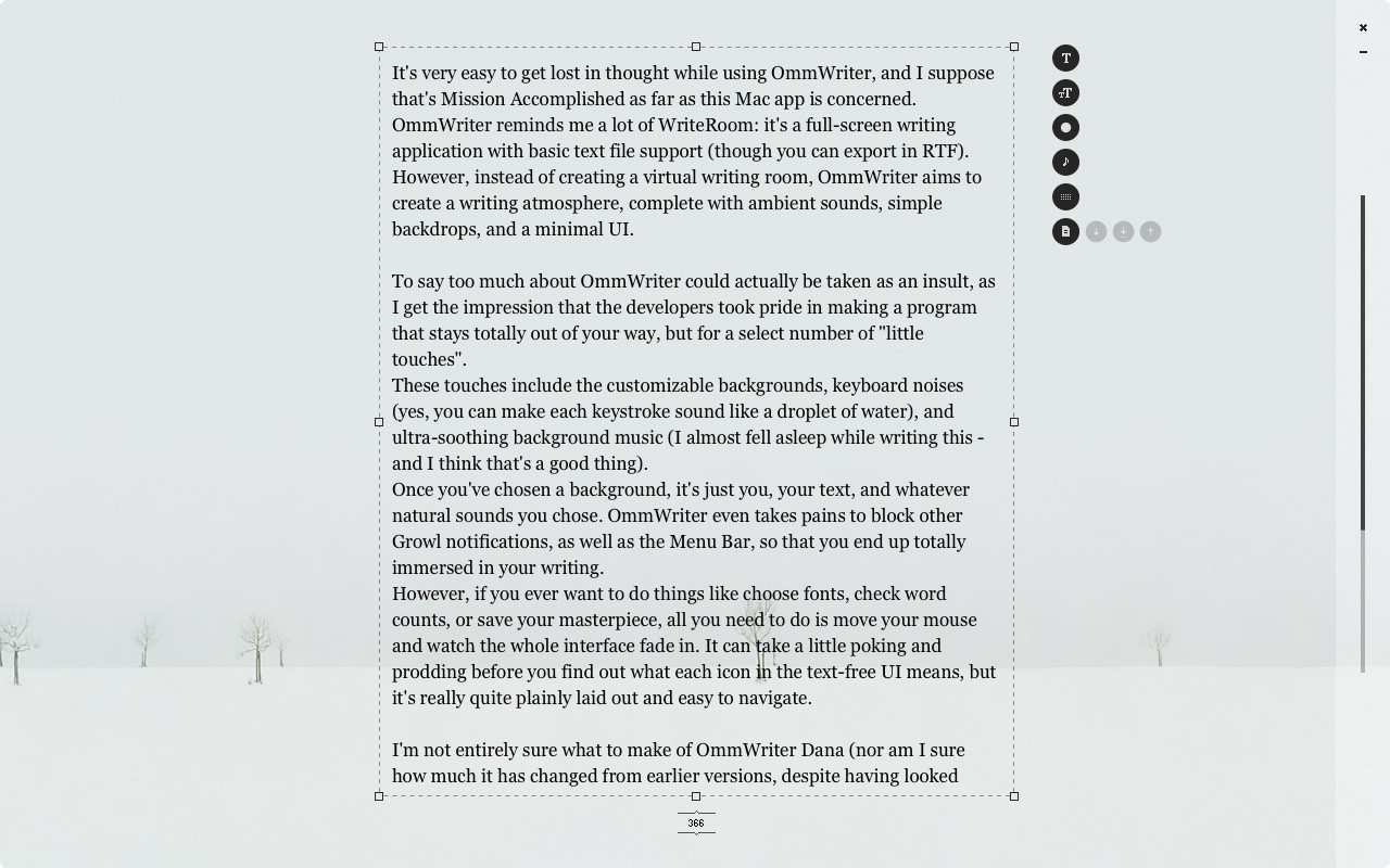 ommwriter dana review ommwriter dana review